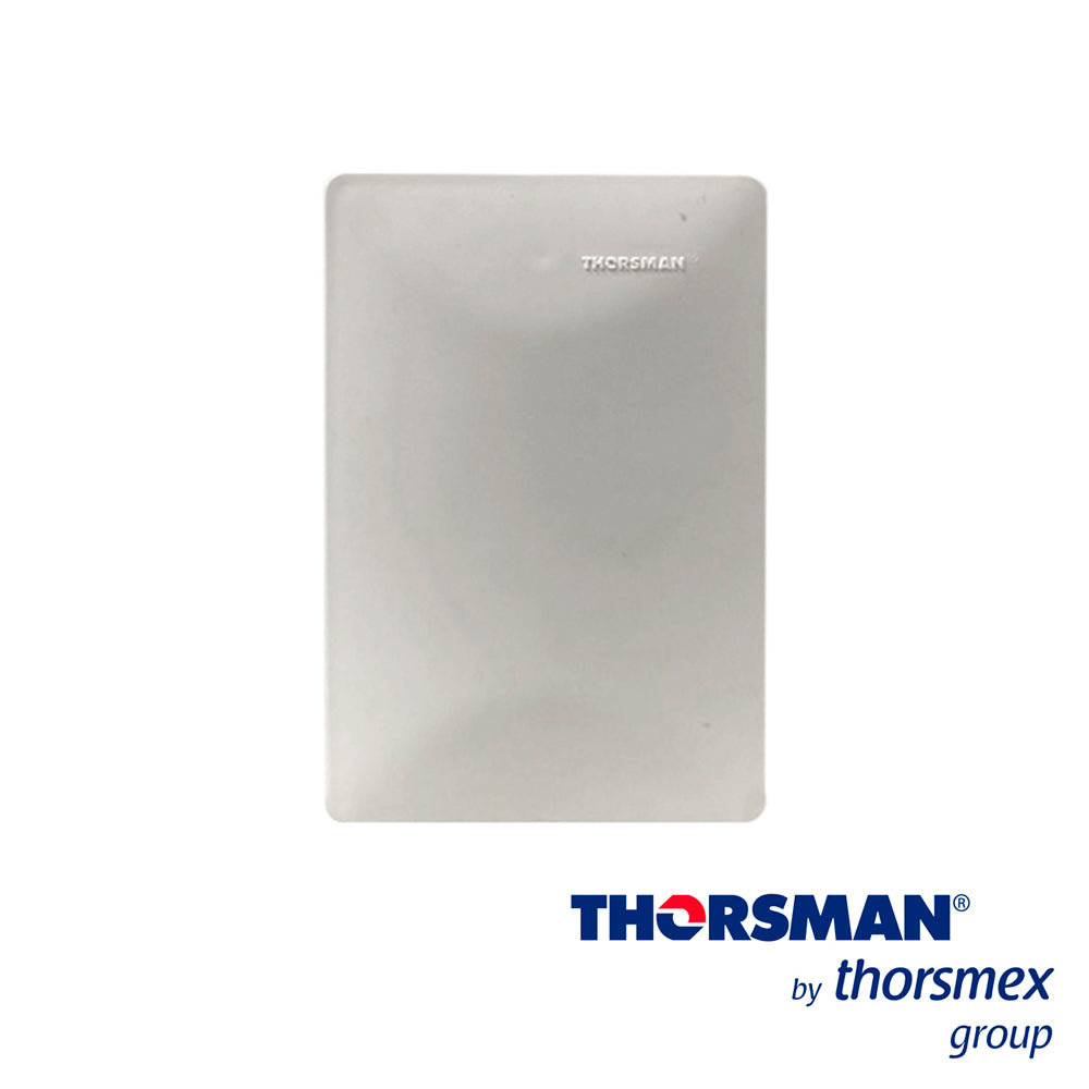 THAPA CIEGA THORSMAN 7200-02001 COLOR BLANCO PARA USO EN INTERIORES ALTA RIGIDEZ DIELECTRICA COLOCACIÓN FÁCIL Y SENCILLA COMPATIBILIDAD CAJA TMK Y TMK S1 MATERIAL ABS AUTO-EXTINGUIBLE Y DE ALTO IMPACTO UL94 V-0