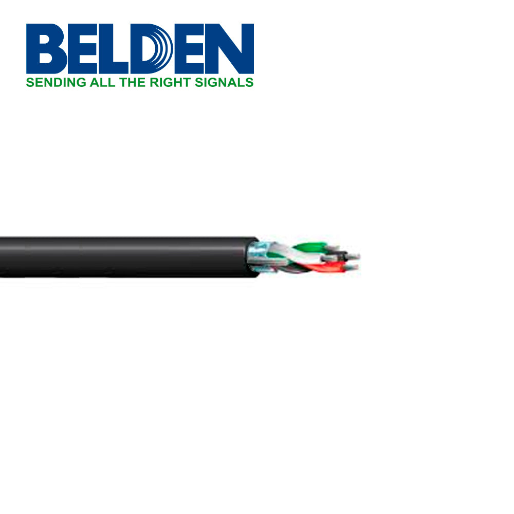 CABLE AUDIO COMERCIAL Y SEGURIDAD BELDEN 1325R 0091000 FORRO PVC BLANCO CMR RISER 4C/22AWG 4 CONDUCTORES CALIBRE 22 AWG MULTIFILAR COBRE ESTAÑADO USO INTERIOR BLINDADO CARRETE 1000 PIES 305 METROS