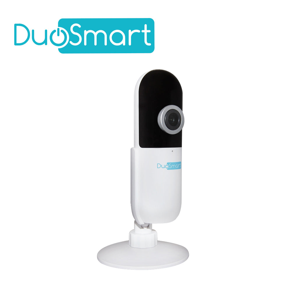 CAMARA INTELIGENTE DUOSMART E10 WIFI 2.4 GHZ PARA INTERIOR DE FACIL COLOCACION CON AUDIO BIDIRECCIONAL FULL HD 1080P COMPATIBLE CON APP DUOSMART SOPORTA MEMORIA MICROSD DE HASTA 128 GB (NO INCLUIDA)