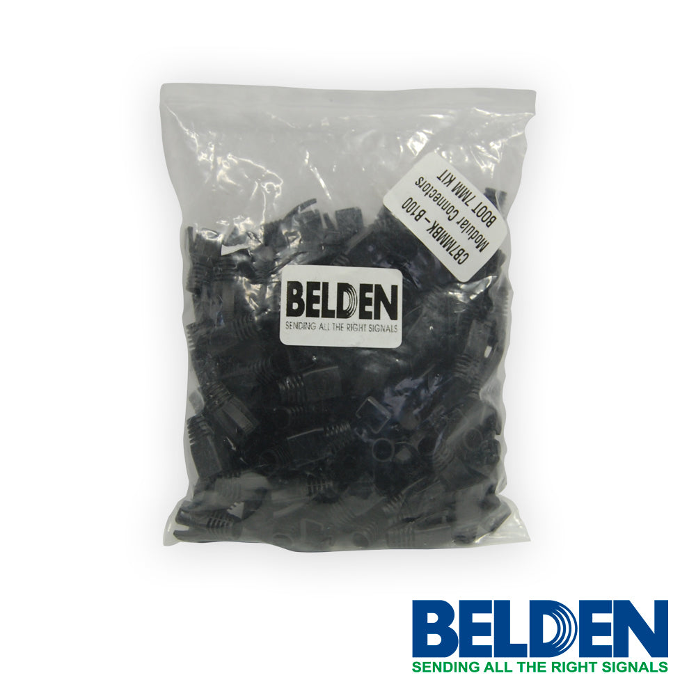 BOTA DE 7 MM BELDEN CB7MMBK-B100 PARA PLUG RJ-45 HECHO EN CAMPO 100 PZA NEGRO