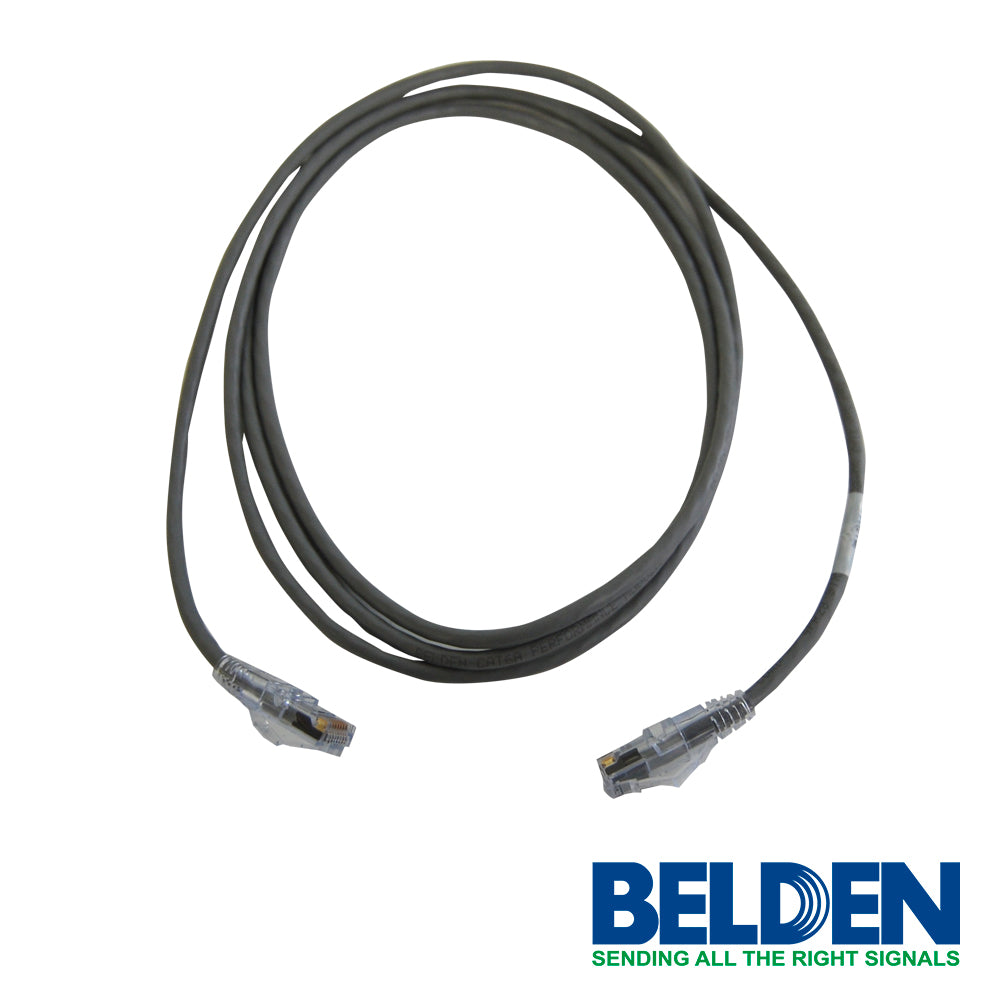 PATCH CORD DIAMETRO REDUCIDO UTP CAT6A BELDEN CAD1108007 / INTERIOR / GRIS / 4 PARES / 28 AWG / FORRO PVC / CMR / 7 PIES 2.1 METROS