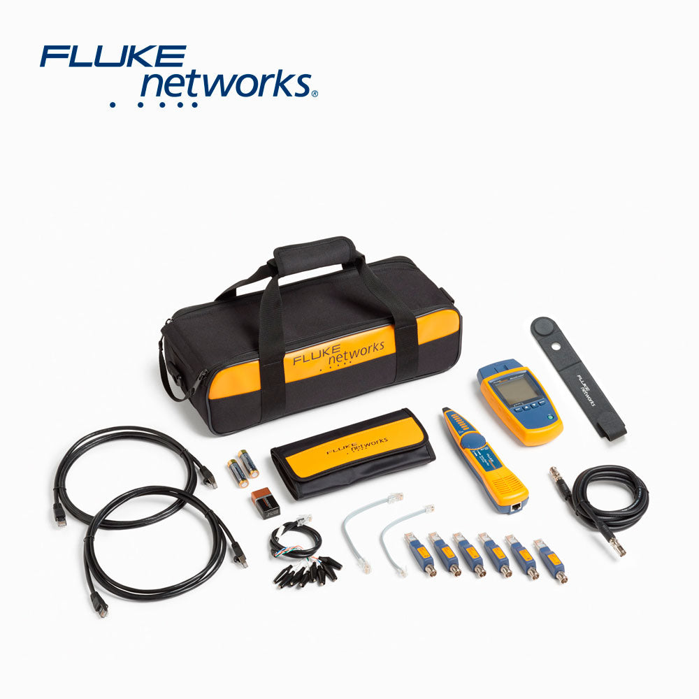 KIT PROFESIONAL TESTER DE RED MICROSCANNER 2 FLUKE NETWORKS MS2-KIT PARA COMPROBACIÓN DE REDES DE VOZ DATOS Y VIDEO PANTALLA LCD RETROILUMINADA PRUEBA DE LONGITUD DE CABLE MAPA DE CABLEADO INCLUYE SONDA DIGITAL INTELLITONE PRO 200 ID REMOTO 2-7