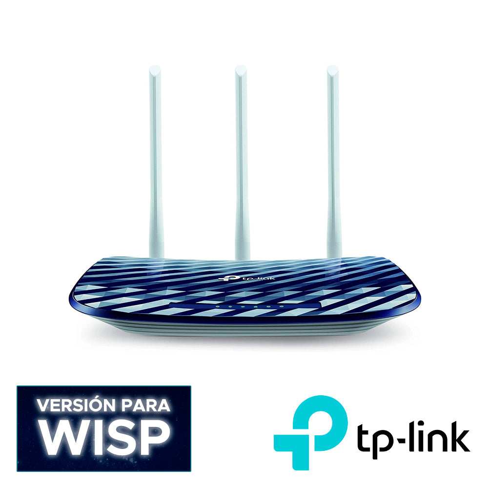 ROUTER INALAMBRICO TP-LINK ARCHER C20 (W) VELOCIDAD DE TRANSMISIÓN INALÁMBRICA 750 MBPS ADMITE 4 MODOS DE OPERACIÓN ENRUTADOR PUNTO DE ACCESO EXTENSOR DE RANGO WISP. SEÑAL OMNIDIRECCIONAL ESTABLE Y COBERTURA SUPERIOR 1 PUERTO WAN 10/100 MBPS 4 P