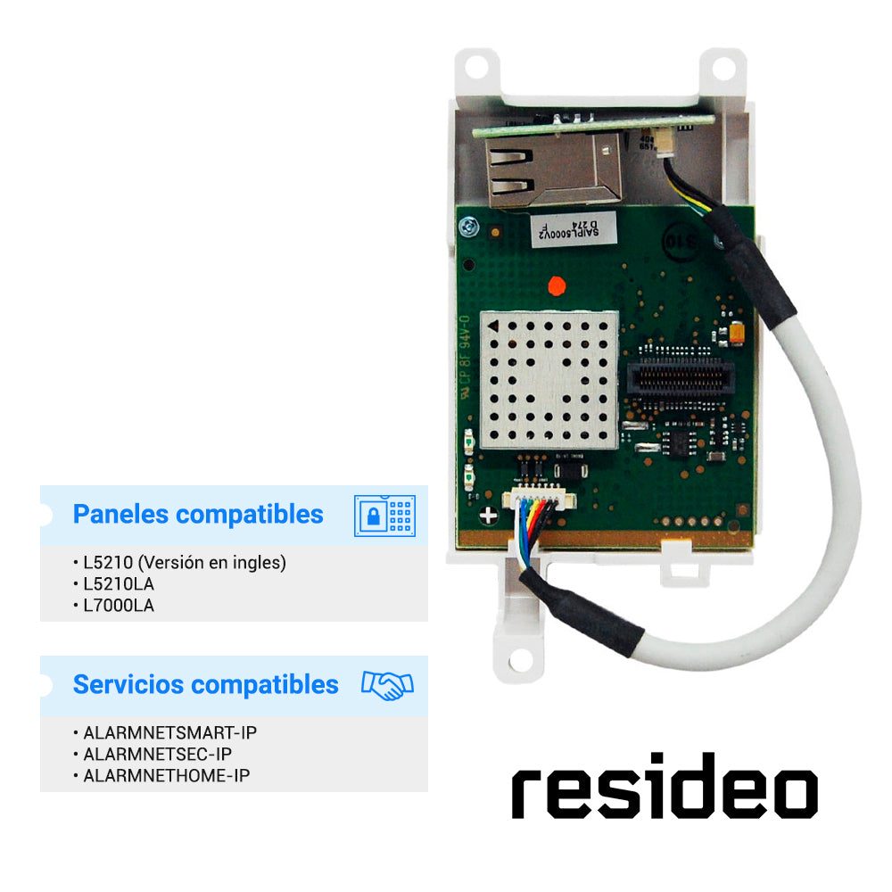 COMUNICADOR HONEYWELL IPL5 COMPATIBLE CON PANELES DE LA SERIE LYNXS Es nuestro comunicador IP más nuevo y está diseñado para satisfacer la demanda actual de alternativas de comunicación viables. Es adecuado para aplicaci