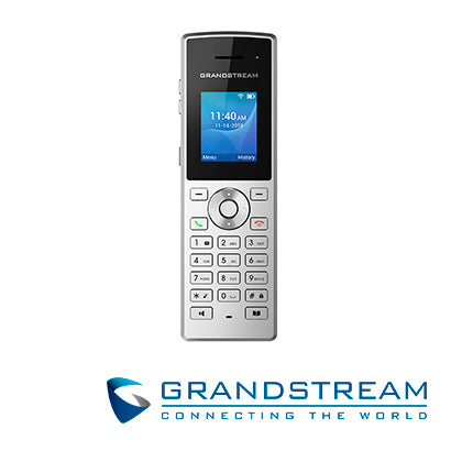 TELEFONO VOIP WIFI GRANDSTREAM WP810 2 CUENTAS SIP BATERIA DE 6 HORAS DE USO Y 120 HORAS DE ESPERA VOZ HD BOTON DE PANICO Y PTT (OPERA COMO RADIO) WIFI DOBLE BANDA MICRO USB JACK 3.5MM.
