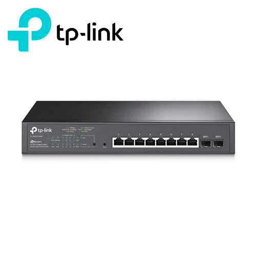 SWITCH POE JETSTREAM SDN ADMINISTRABLE TP-LINK TL-SG2210MP 10 PUERTOS CON 8 PUERTOS POE at/af 150W 10/100/1000 MBPS + 2 PUERTOS PARA FIBRA ÓPTICA MONTAJE EN RACK CAPACIDAD DE CONMUTACIÓN 20 GBPS INCLUYE PATAS DE GOMA ADMINISTRACIÓN CENTRALIZADA ACCE