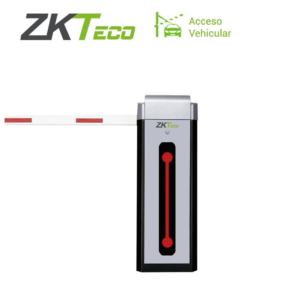 BARRERA VEHICULAR ZKTECO CMP300R CON BRAZO TELESCOPICO RECTO SENTIDO DERECHO VELOCIDAD DE CIERRE 3 SEGUNDOS ALIMENTACION ELECTRICA 110VCA APERTURA MANUAL EN CASO DE FALLA ELECTRICA COMPATIBLE CON PANELES DE ACCESO ANTENAS VEHICULARES Y CAMARAS LPR