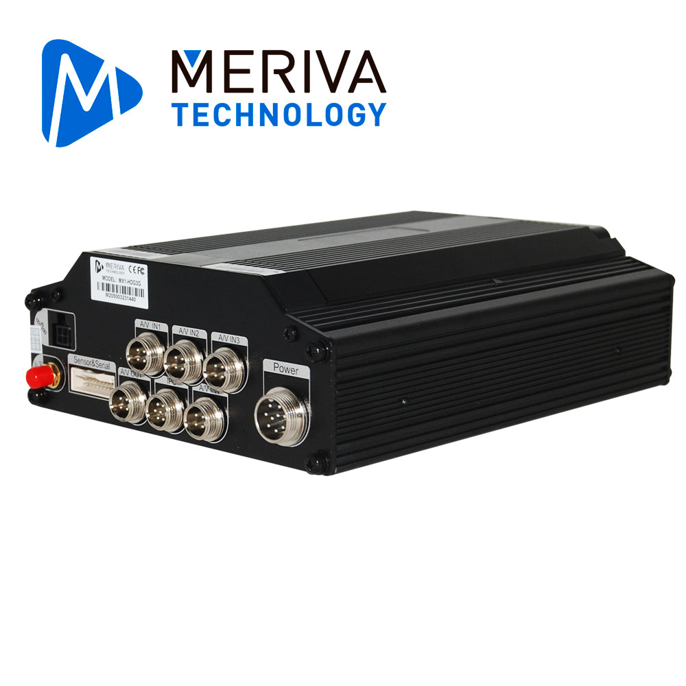 DVR MOVIL AHD MERIVA TECHNOLOGY MX1N-GW4 HIBRIDO / 4CH AHD / 1CH IP / 1080P / MÓDULO GPS / MÓDULO 3G 4G / MÓDULO WIFI / SOPORTA DISCO DURO 2.5 / CONECTORES DIN DE AVIACIÓN 4 PINES Y 6 PINES / G-SENSOR / COMPATIBLE CON CEIBA2