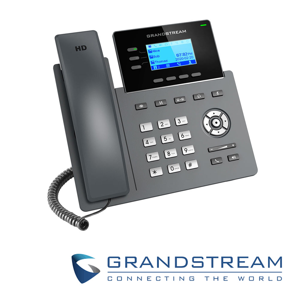 TELEFONO IP GRADO CARRIER GRANDSTREAM GRP2603P / 6 CUENTAS SIP / 3 LINEAS / PANTALLA LCD / CONFERENCIA DE 5 VIAS / 2 PUERTOS 10/100/1 000MBPS / GESTION Y APROVISIONAMIENTO GDMS / ALIMENTACION POE AF