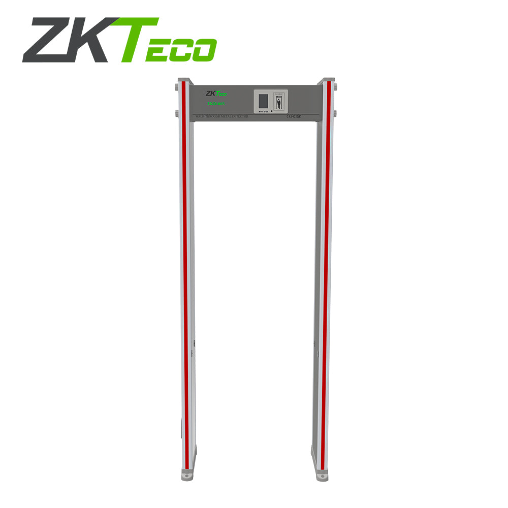 DETECTOR DE METALES PISO ZKTECO 6 ZONAS ZK-D1065 100 NIVELES DE SENSIBILIDAD DISPLAY PARA MOSTRAR CONTADOR DE ALERTAS Y TIRA DE LEDS PARA INDICAR OBJETO DETECTADO