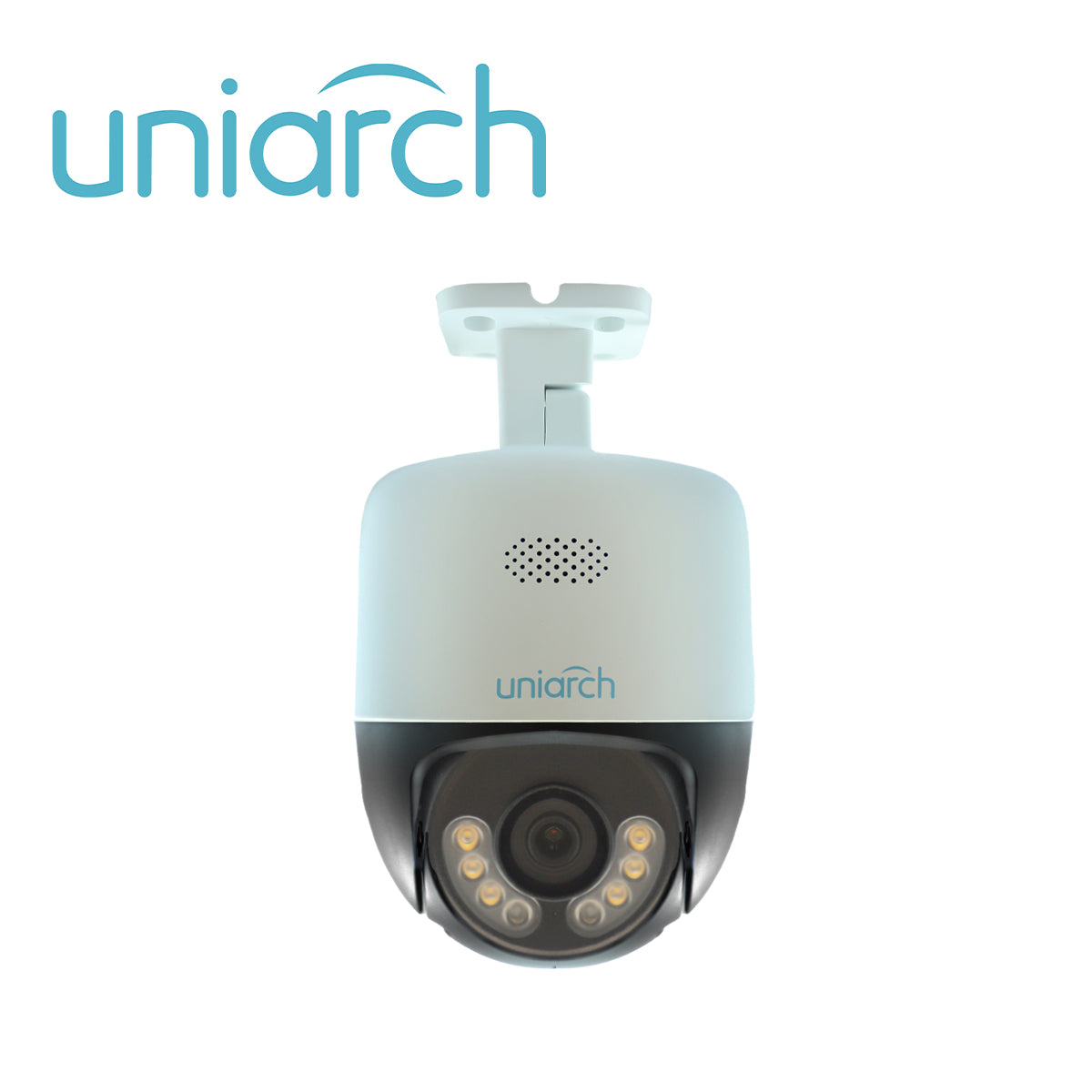 CAMARA IP PT UNIARCH IPC-P213-AF40KC / 3MP / ULTRA 265 / LENTE 4 MM / IP66 / DWDR / MICROFONO EMBEBIDO / BOCINA EMBEBIDA / RANURA PARA MICRO SD 256 GB / IR 30M / POE AF /12VCD / ANALITICAS / INTERIOR EXTERIOR (INCLUYE BRAZO DE PARED)