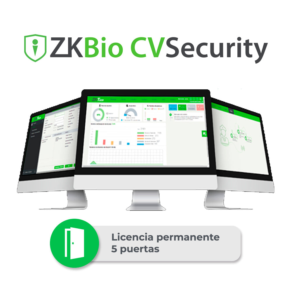 LICENCIA BIO CVSECURITY MODULO DE ACCESO ZKCV-AC-P5 PARA 5 PUERTAS PERMANENTE COMPATIBLE CON INBIOPRO SPEEDFACE Y PROFACE