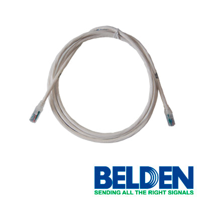 PATCHCORD UTP CAT5E BELDEN C501109007 FORRO PVC BLANCO CMR-RISER 4 PARES CALIBRE CONDUCTOR 24 AWG 100% COBRE USO INTERIOR PARTES RELACIONADAS:CONECTORES MODULARES CAT5E PATCH PANEL CAT5E LONGITUD 7 PIES 2.1 METROS