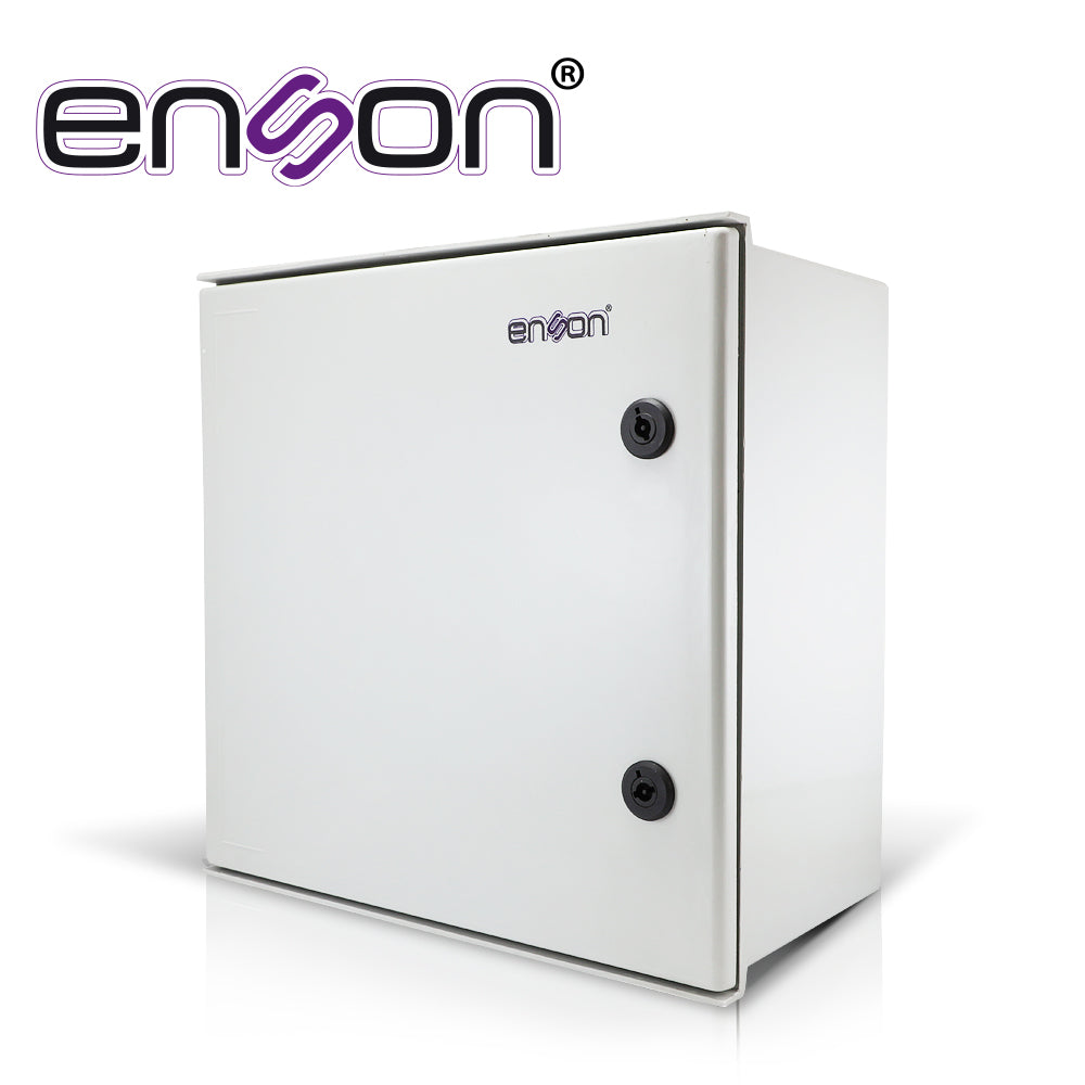 GABINETE TIPO NEMA ENSON ENS-NEM442 DE POLYESTER 400X400X200MM IP66 / NEMA4 IDEAL PARA INSTALACION Y RESGUARDO DE EQUIPOS ELECTRONICOS EN INTEMPERIE