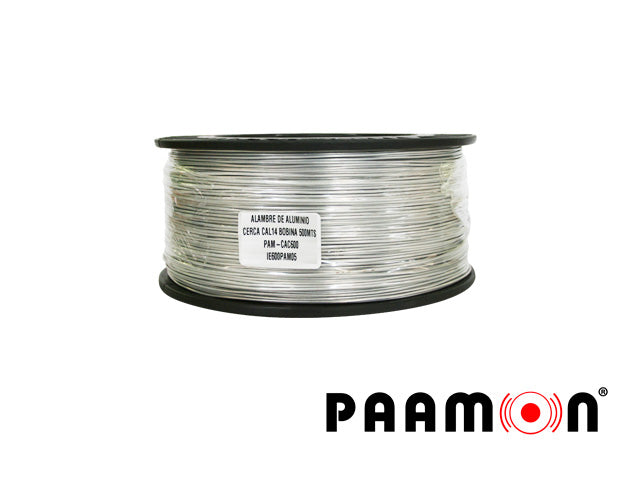 ALAMBRE DE ALUMINIO PAMON PAM-CAC600 PARA CERCA ELECTRIFICADA/ CALIBRE 14 / BOBINA DE 500MTS/ ALTA CONDUCTIVIDAD/ DIÁMETRO UNIFORME/ ANTI-OXIDANTE / FACIL MANEJO