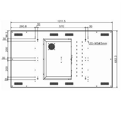 DAHUA DHL550UDM-EG - Pantalla de 55 Pulgadas FHD para Video Wall/ Panel LCD de Grado Industrial/ Ideal para Trabajar 24/7/ Marco Ultra Delgado de 1.8 mm (0.9mm Cada Marco)/ Interfaces HDMI DVI VGA BNC y USB/