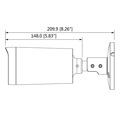 DAHUA HAC-B4A21-VF - Camara Bullet Varifocal de 2 Megapixeles/ Lente de 2.7 a 12mm/ Angulo Ajustable de 102 a 32 Grados/ IR de 40 Mts/ DWDR/ IP67/ Menu OSD/ Soporta: HDCVI/AHD/TVI y CBVS/