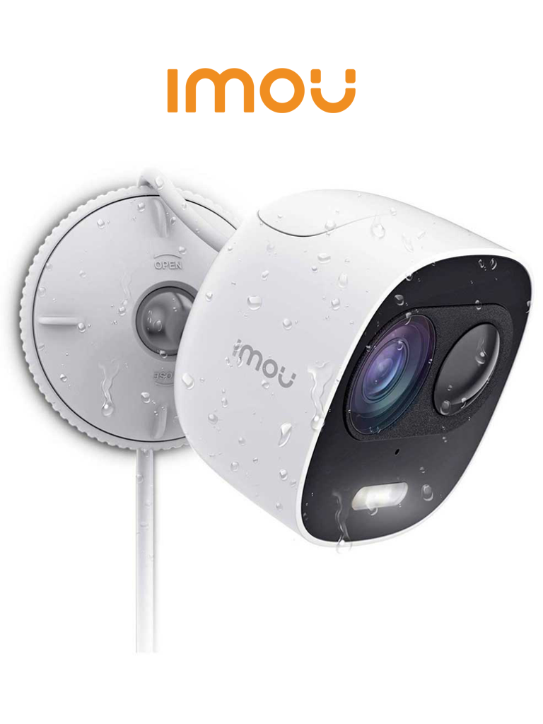 IMOU LOOC (IPC-C26EN)- Camara IP Bullet WiFi de 2 Megapixeles/ Lente de 2.8mm/ 111 Grados de Apertura/ Disuasion Activa/ Sirena y Luz integradas/ H.265/ Audio Bidireccional/ Ranura MicroSD/ PIR Integrado/ IP65/ Compatible con Alexa/