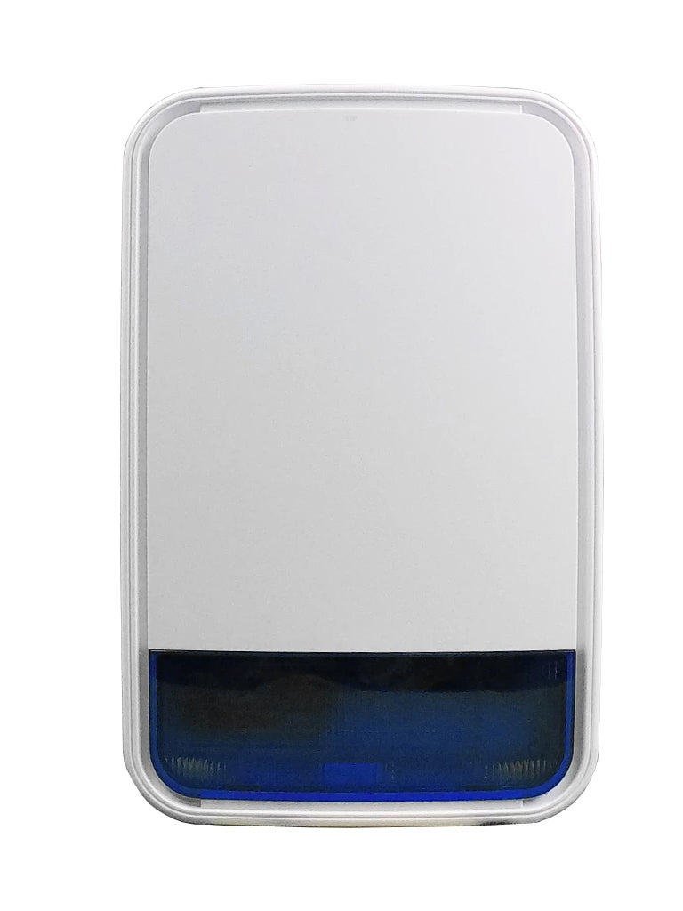 DSC PG9911BBATT -  Sirena con luz estroboscópica exterior 110 dB  c/batería Inalámbrica  Power G compatible con NEO  PRO  Qolsys e IoTega