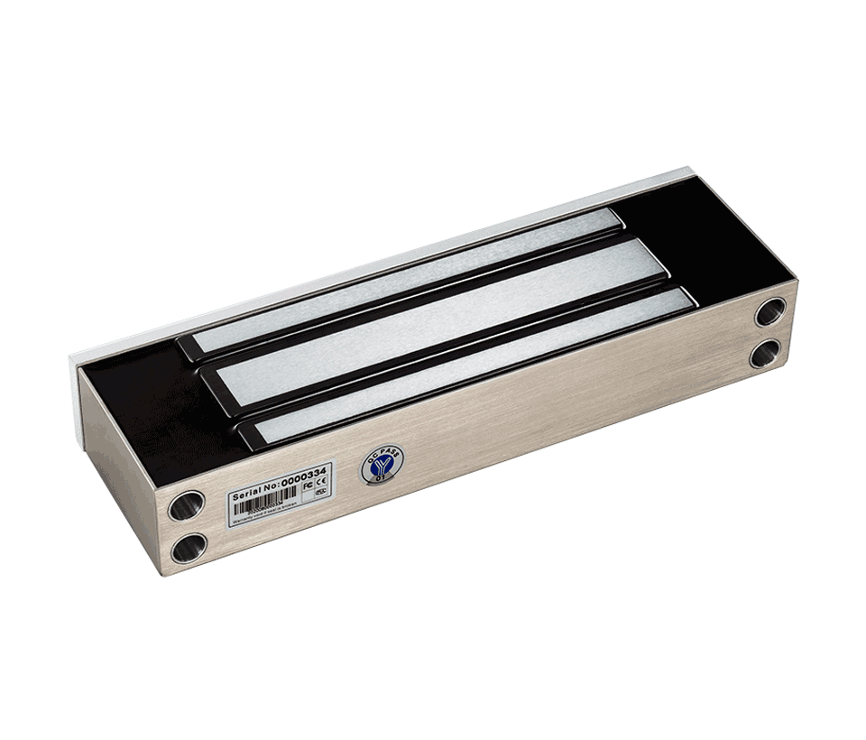 YLI YM500NW - Cerradura Magnética para exterior IP68 / Fuerza de Sujeción 500Kg /1200Lb / Voltaje Dual 12v / 24VDC / Compatible con Soporte MBK500NZLW / Puertas de madera vidrio metálica