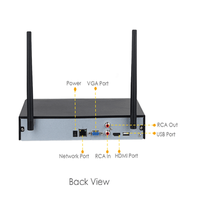 IMOU KIT/NVR1104HS-W/4-G22 - Kit de 4 Camaras Inalámbricas de 2 Megapixeles/ WiFi/ Disco Duro de 1 TB Incluido/ H.265+/ NVR con Antena Dual Mimo 2x2/ Auto-Emparejamiento/ Microfono Integrado/ IR de 30 Mts/ Ranura MicroSD/ Uso Exterior