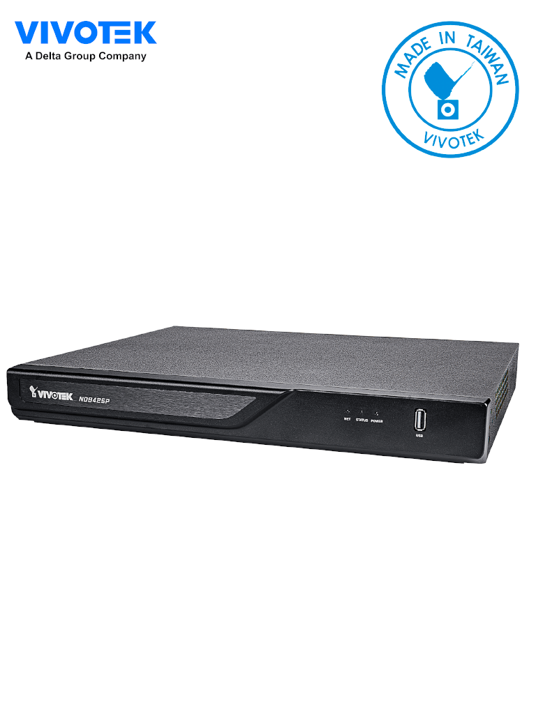 VIVOTEK ND9425P - Grabador NVR 16 Canales/2 bahias /16 puertos PoE FE RJ45 /1 puerto GE RJ45/1 puerto HDMI 4K/1 puerto VGA/ Ciberseguridad Trend Micro/ Control de Aforo/ Smart VCA Search/ Gestion PoE/ App Vivocloud/ Centralizacion VAST 2/NDAA/ONVIF