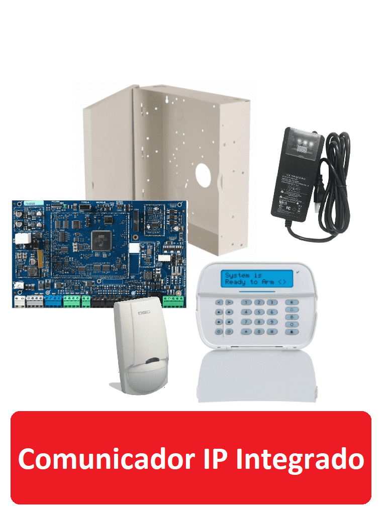 DSC Pro Basic - Paquete Pro 32 zonas con comunicador IP integrado/ Panel HS3032/ Teclado HS2LCDPRO
