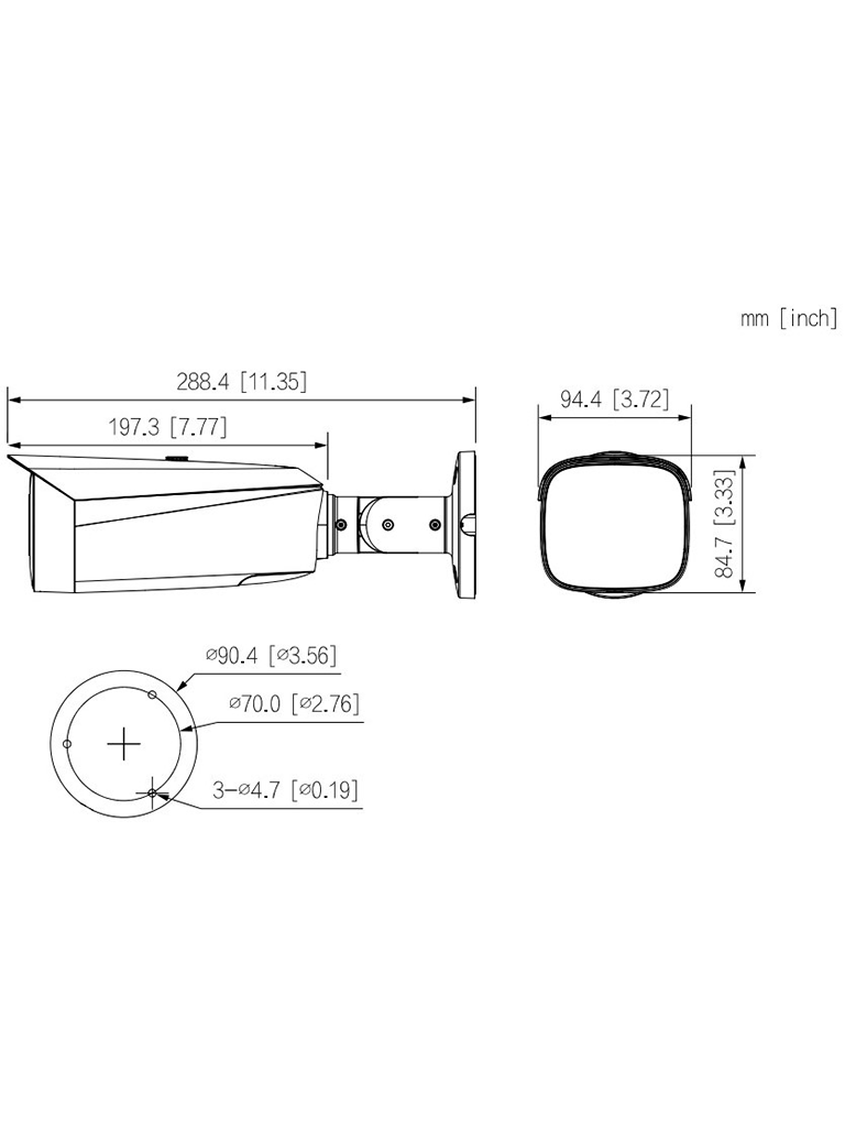 DAHUA IPC-HFW3449T1N-AS-PV-0360B - Cámara IP Bullet Resolución de 4 MP/ Lente 3.6 mm/ ? 81°/ LED 40mts/ IA WizSense/ Det. de Mov. Inteligente/ Prot. Perimetral/ FullColor/ TiOC/ PoE/ WDR/ H.265+/ IP67/ Micrófono/ Sirena/ Estrobos/ E&S Alarma/ E&S A