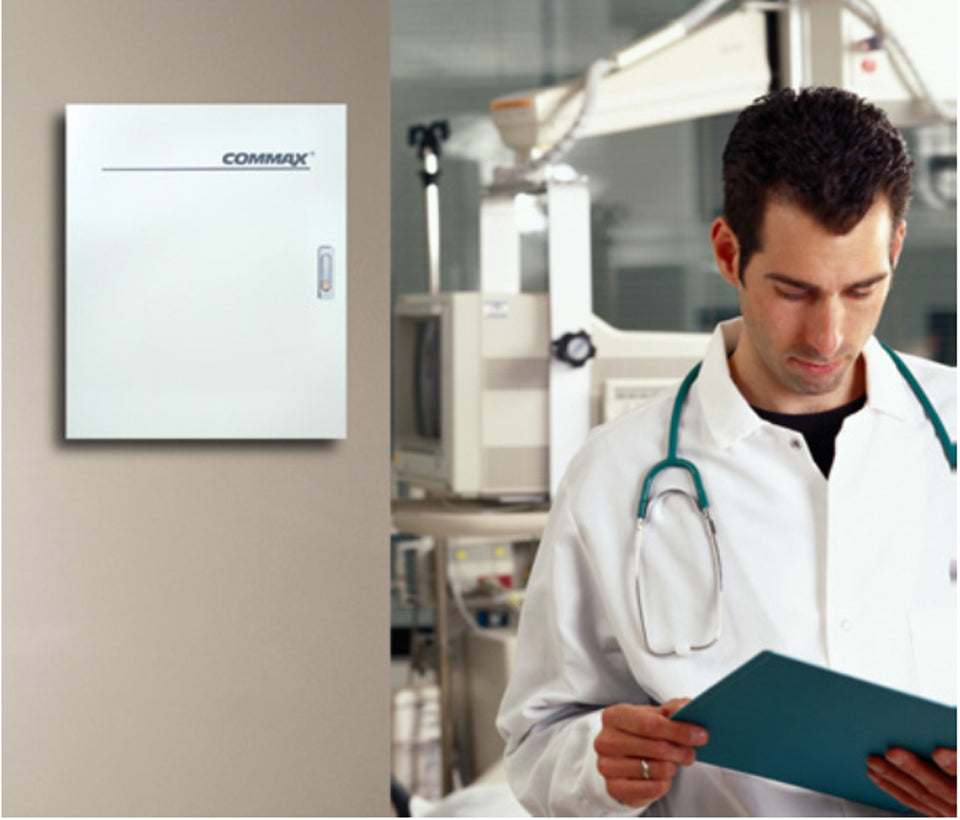 COMMAX JNSPSM - Unidad Central para Sistema de Llamado de Enfermería con Salida de Voltaje 24VDC y Soporte para 32 Subestaciones JNS-4CS y un JNS-70MN