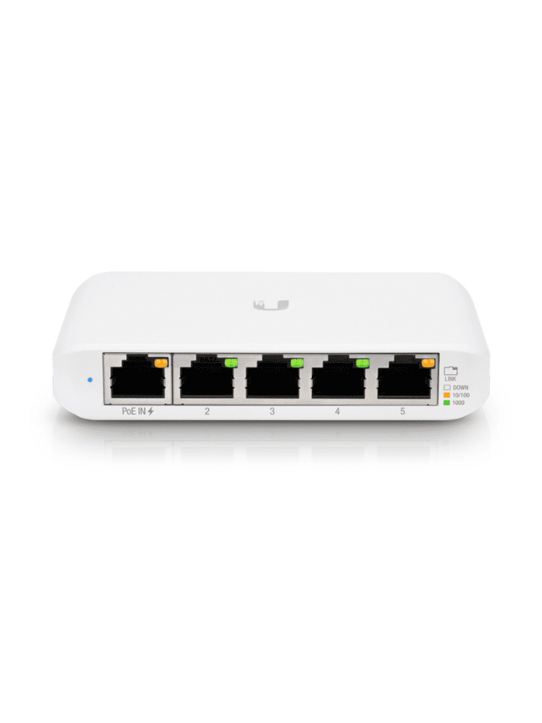 UBIQUITI USW-FLEX-MINI Switch UniFi Administrable Compacto de 5 Puertos 10/100/1000 Mbps entrada de PoE 802.3af/at