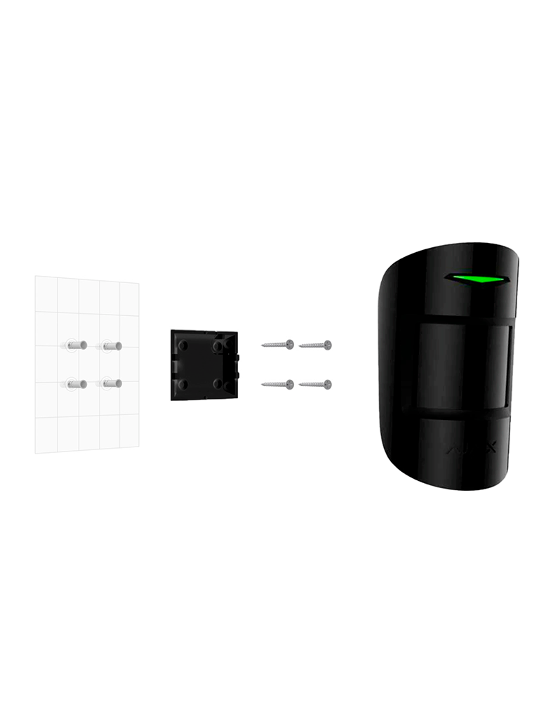 AJAX CombiProtectB - Detector inalámbrico combinado de rotura de cristal y movimiento. Color Negro (28266.06.BL3)