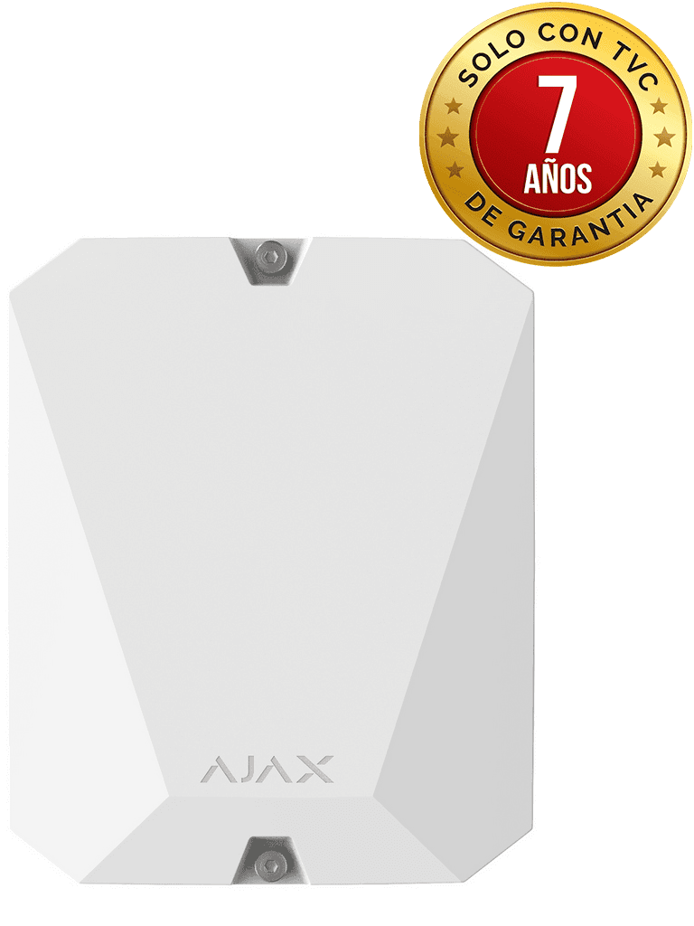 AJAX MultiTransmitterW - Módulo de integración para conectar detectores cableados a Ajax y gestionar la seguridad a través de la app. Color Blanco (28306.62.WH3)
