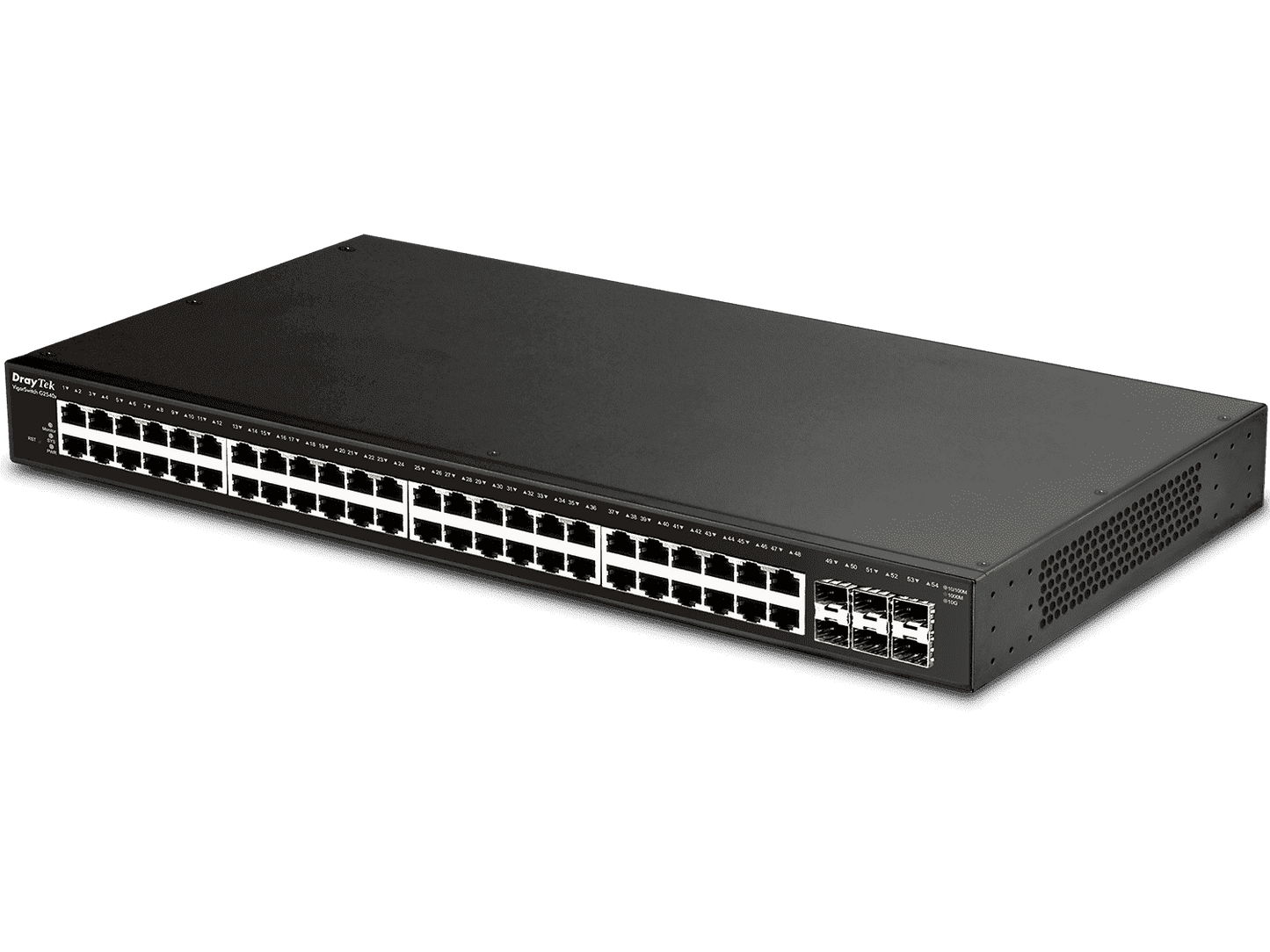 DrayTek VigorSwitch G2540xs - Switch Gigabit Ethernet Administrable Capa 2 con 48 puertos Gigabit Ethernet además de 6 puertos SFP & SFP+ y capacidad de switching hasta 216 Gbps