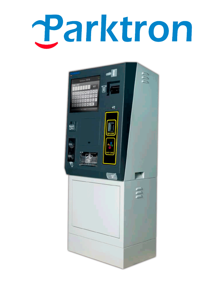 PARKTRON APS220C - Cajero Automatico para sistema de cobro con tecnologia Chipcoin/ Display touch de 17 pulgadas/ Acepta billetes y monedas/ Sobrepedido