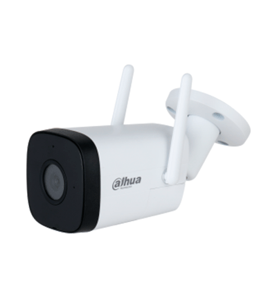 DAHUA IPC-HFW1230DT-STW - Cámara IP Bullet Wifi de 2 Megapixeles/ Lente de 2.8 mm/ 100 Grados de Apertura/ IR de 30 Metros/ H.265/ Microfono y Altavoz Integrados/ Ranura MicroSD/ IP67/ Detección de Movimiento