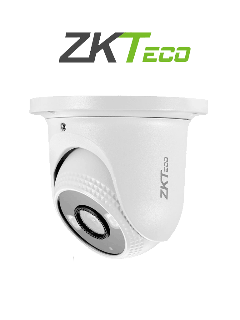 ZKTECO ES855P11CS7CMI- Cámara IP Domo Full Color 5 Megapíxeles / Compresión H.265 / Lente 2.8 mm / Alcance IR 20mts / Detección Facial / Micrófono Integrado / ONVIF Profile SCarcasa metálica / PoE / IP67 / P2P