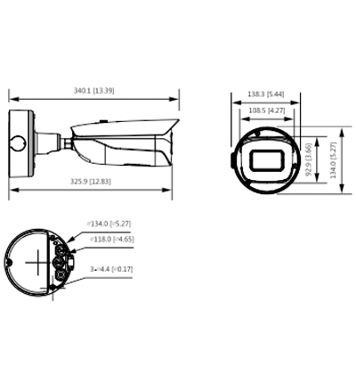 DAHUA IPC-HFW5442HN-ZHE - Cámara IP Bullet Resolución de 4 MP/ Lente Mot. 2.7 a 12mm/ ? 107°-44°/ IR 60 mts/ IA WizMind/ Detección Facial/ Protección Perimetral/ Conteo de Personas/ Starlight/ ePoE/ WDR 140dB/ H.265+/ IP67/ IK10/ E&S Alarma/ E&S Aud