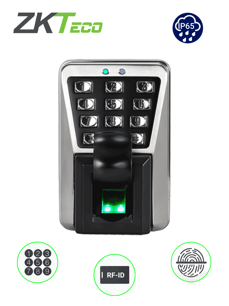 ZKTECO MA500 - Control de Acceso Profesional / 3 000 Huellas / 30 000 Tarjetas RFID / Conexión TCPIP / IP65 #ZK9MAI4 #CA1
