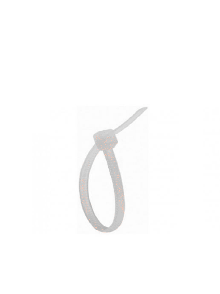 TVC TY24BL - Cincho sujetacable / 3.6 mm X 150 mm / Blanco / Bolsa con 100 piezas / Nylon