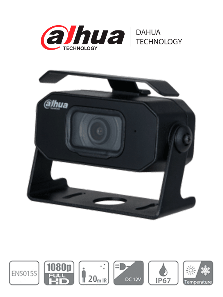 DAHUA HMW3200 - Cámara Cubo para DVR Móvil de 2 Megapíxeles/ Lente de 2.8 mm\/ 106 Grados de Apertura\/ IR para 20 Mts/ A prueba de Choques/ IP67/ Micrófono Integrado/