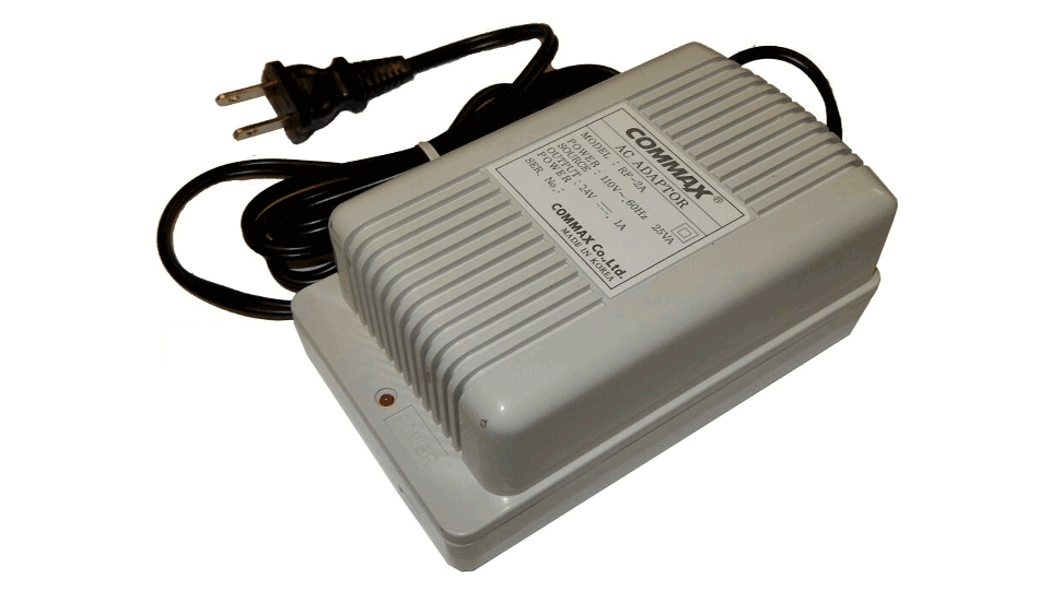 COMMAX RF2A - Fuente de alimentación 24V DC 1A distribuidores de piso y edificio de la línea departamental de videoporteros Modum y de audio