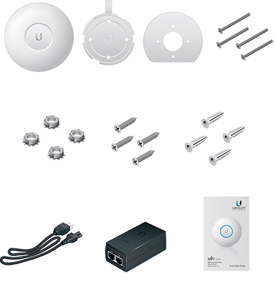 UBIQUITI UAP-AC-LR - UniFi AC: Access Point de largo alcance para interiores con doble banda 802.11ac MIMO 2x2 potencia de 24 dBm hasta 1317 Mbps. Incluye Inyector PoE
