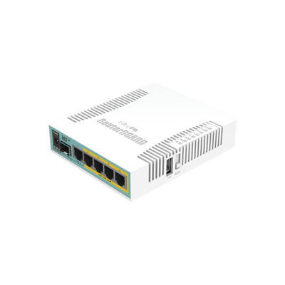 (hEX PoE) Routerboard 5 puertos Gigabit Ethernet PoE 802.3at 1 Puerto USB