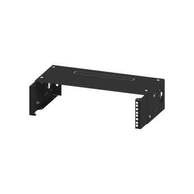 Rack Abierto de montaje en Pared de 19in Profundidad Ajustable (8" a 12") de 2.5 Unidades de rack con Capacidad de Crecimiento.