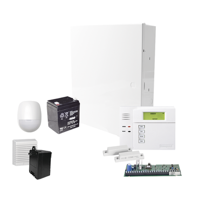 Sistema de Alarma VISTA48LA con Sensor de Movimiento Contactos Magneticos Sirena de 15 Watts Bateria y Transformador