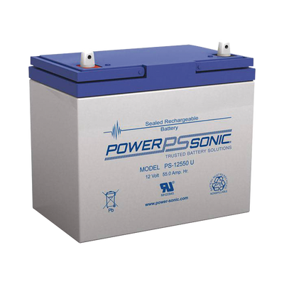 Batería 12V 55AH Para Respaldo Tecnologías AGM/VRLA 5 Años Vida Útil Terminales U Reconocida UL