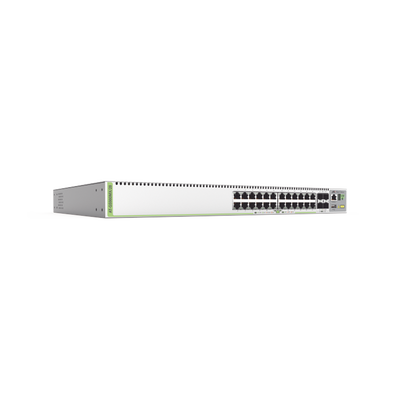 (GS980MX/28) Switch Stack L3 24 puertos 10/100/1000-T 4 Puertos SFP+ 10G Fuente de poder fija