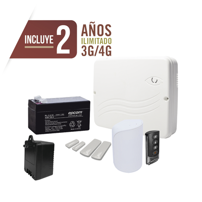 KIT Alarma Cloud Híbrido/Comunicador 4G Lte Integrado/8 Zonas Cableadas 32 Inalambricas /Programación 100% vía WEB