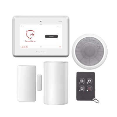 Kit de Panel de Alarma PROA7PLUS con Sirena Sensor de Movimiento Contacto Magnetico y Control Remoto