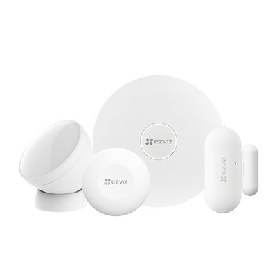 Kit de Alarma Inalambrico / Incluye: 1 Hub 1 Sensor PIR 1 Contacto Magnético y 1 Smart Boton / Configuración y Visualización por App Móvil EZVIZ / Protocolo Zigbee